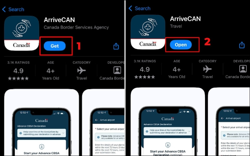 Tải ứng dụng ArriveCAN