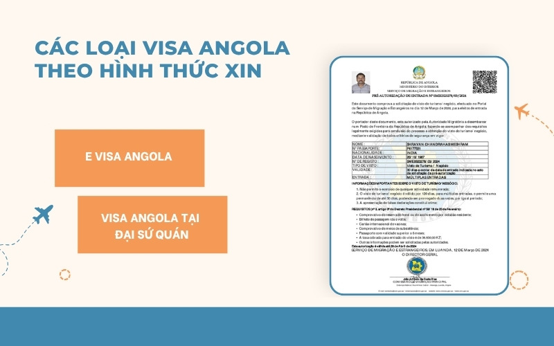 Visa Angola hình thức xin