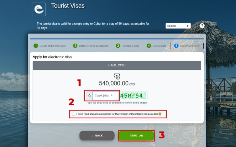 Gửi đơn xin visa Cuba