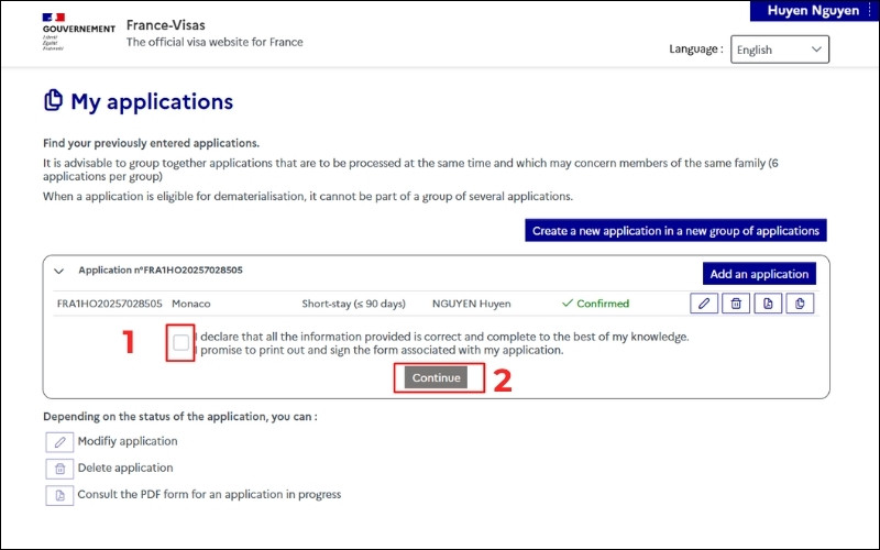 Cam kết thông tin trên tờ khai
