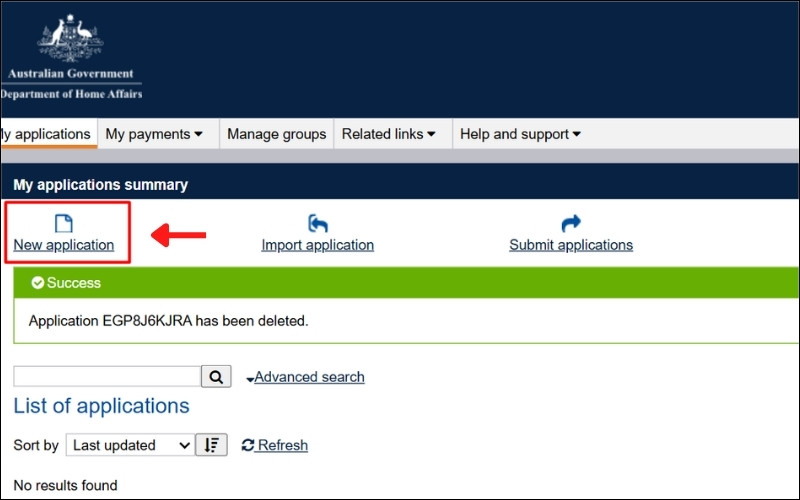 Tạo đơn xin visa Úc 10 năm