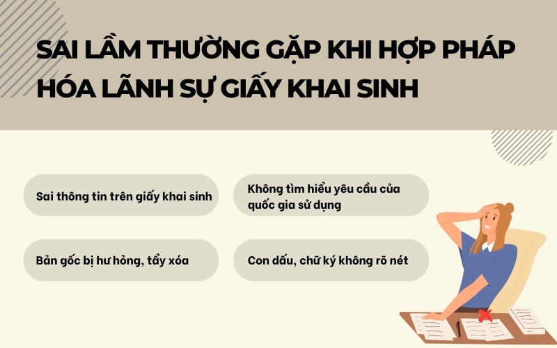 Sai lầm khi hợp pháp hóa lãnh sự giấy khai sinh