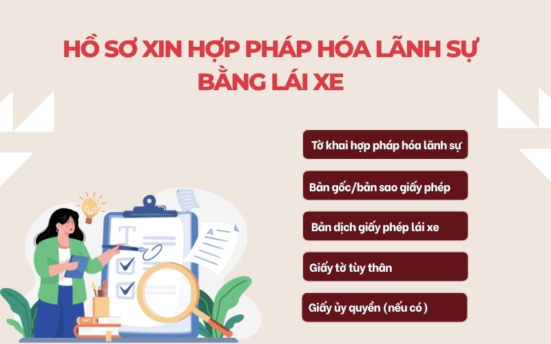 Hồ sơ hợp pháp hóa lãnh sự giấy phép lái xe