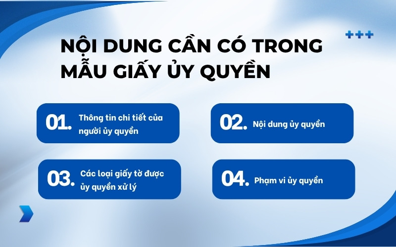 Nội dung mẫu giấy ủy quyền hợp pháp hóa lãnh sự