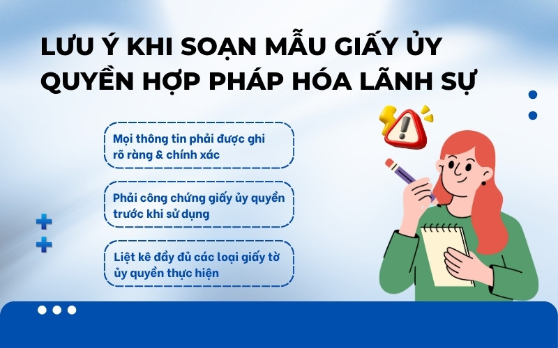 Lưu ý mẫu giấy ủy quyền hợp pháp hóa lãnh sự